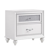 Coaster Barzini Queen Wingback Tufted Bed White Model 300843Q